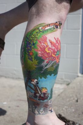 Cartoon Tattoos Pics On Leg